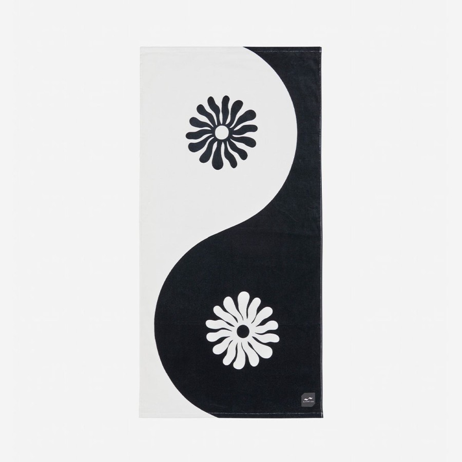 Towels Slowtide | Botanical Balance Beach Towel - Black