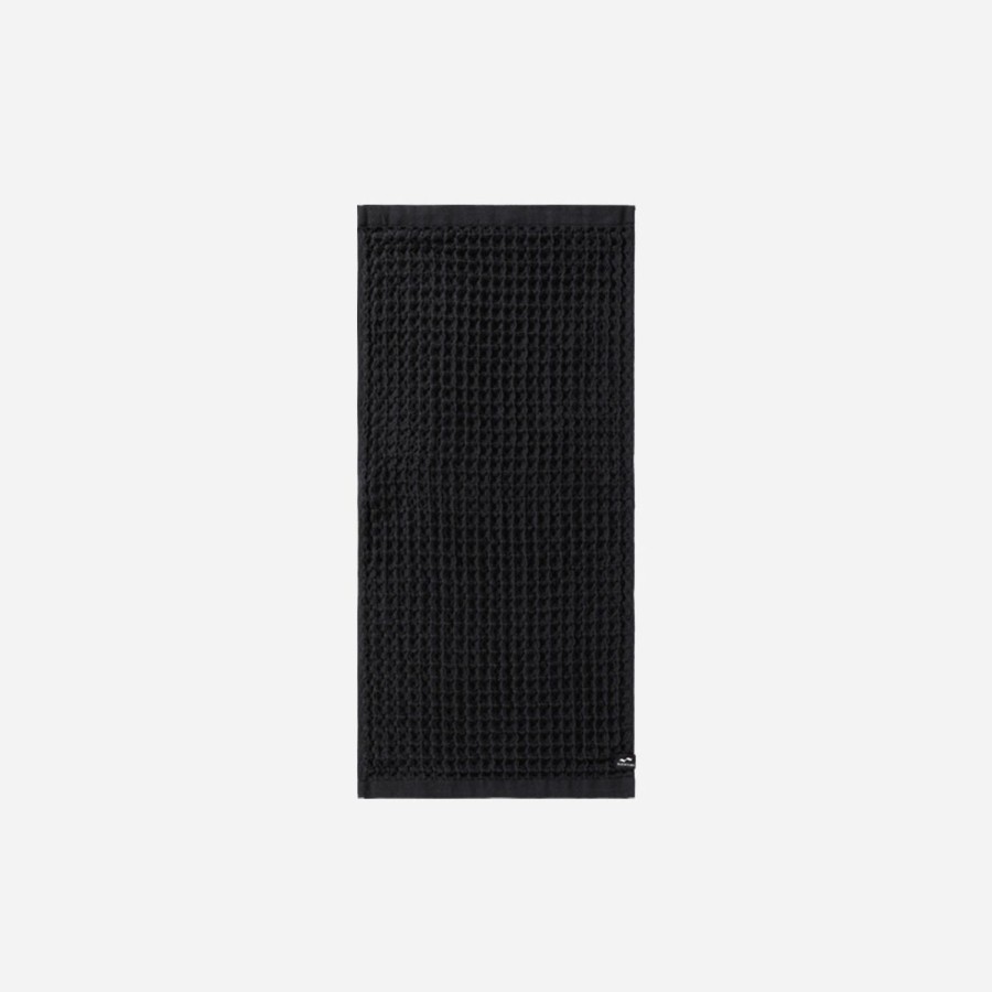 Bath Slowtide | Guild Waffle Hand Towel - Black