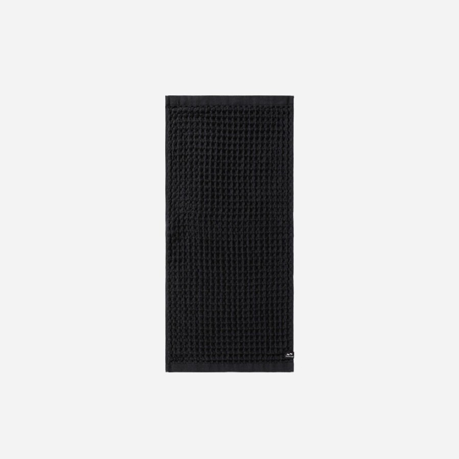 Bath Slowtide | Guild Waffle Hand Towel - Black