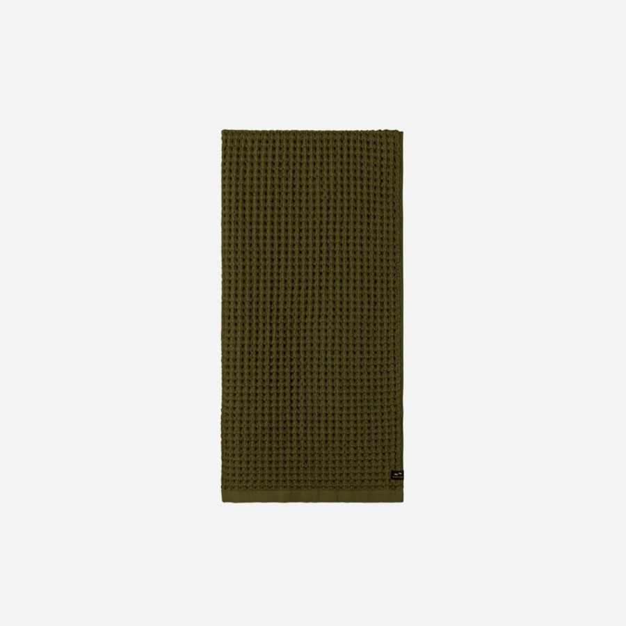 Bath Slowtide | Guild Waffle Hand Towel - Olive