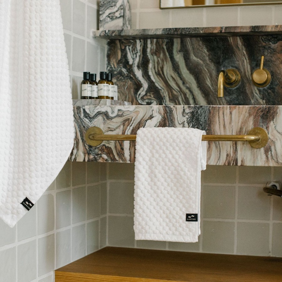 Bath Slowtide | Clive Hand Towel - White