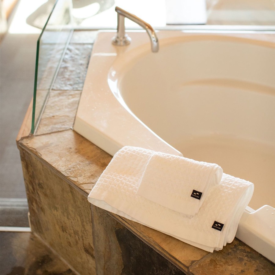 Bath Slowtide | Guild Waffle Hand Towel - White