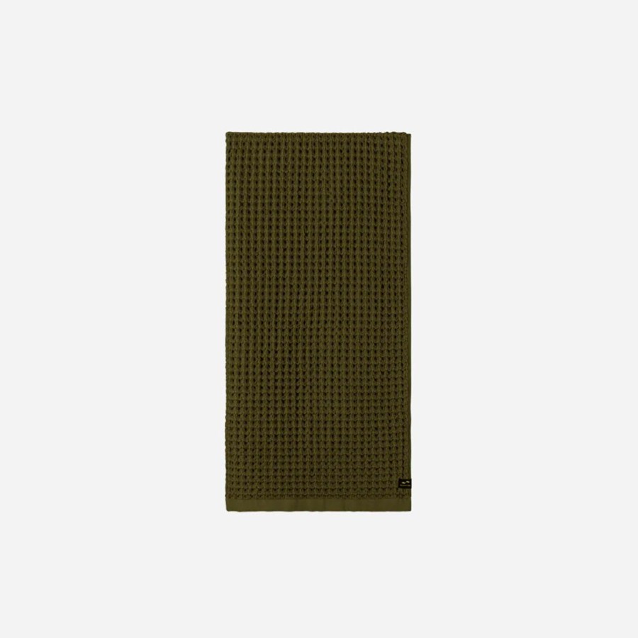 Bath Slowtide | Guild Waffle Hand Towel - Olive